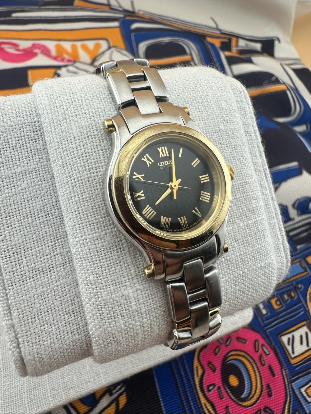 Citizen Eco-Drive Two-Tone Black Dial Women's Bracelet Watch